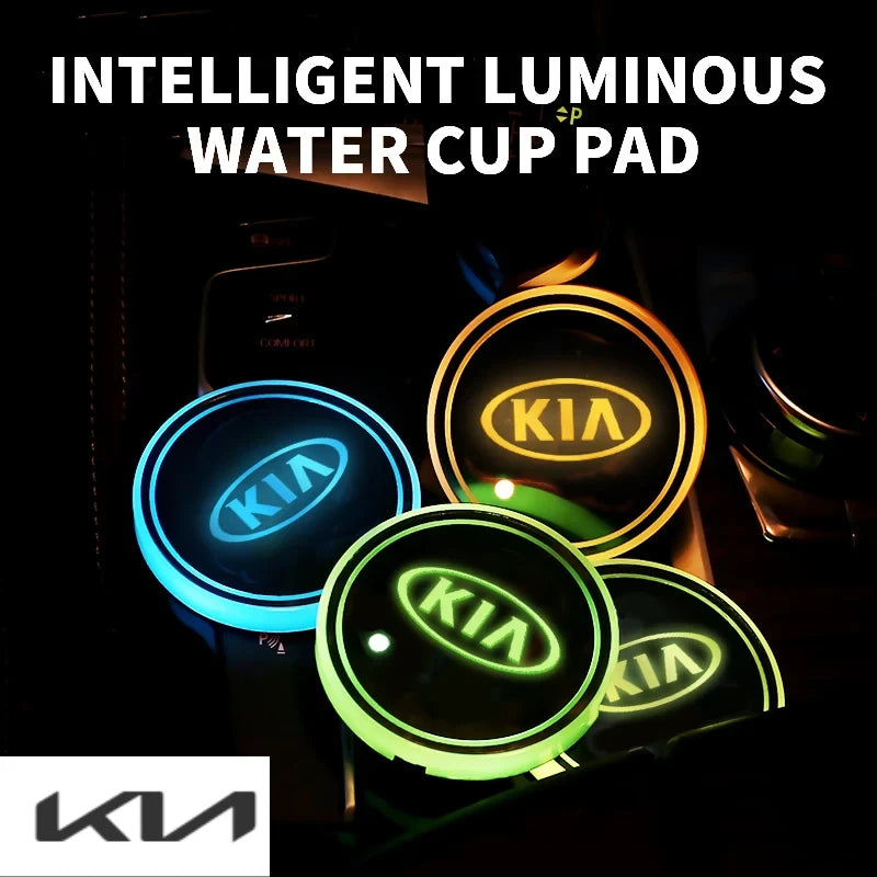 KIA LED Cup Holder Coasters