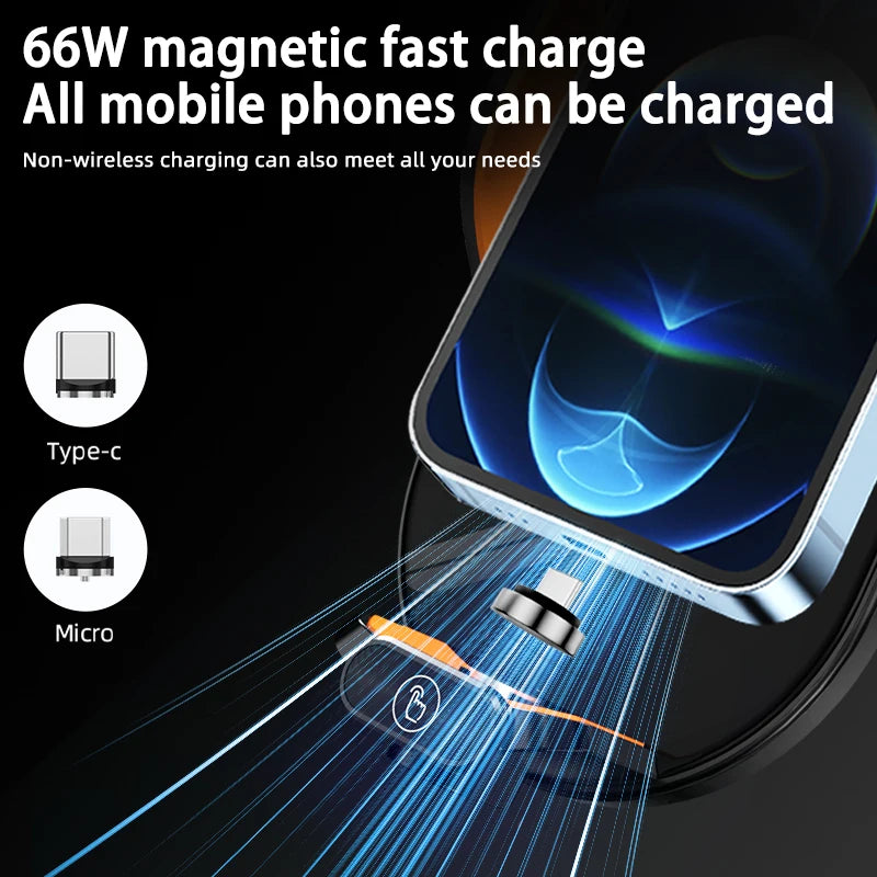 66W Fast Charging Car Wireless Phone Holder 