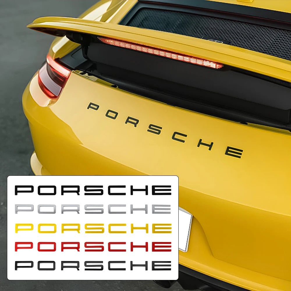 Ensemble de badges d'emblème arrière Porsche