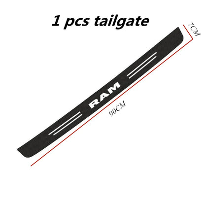 Dodge RAM Carbon Fiber Stickers Door Sill