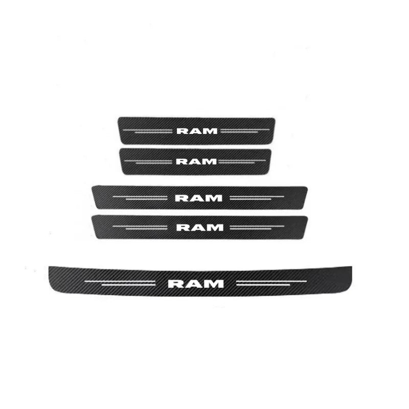 Dodge RAM Carbon Fiber Stickers Door Sill