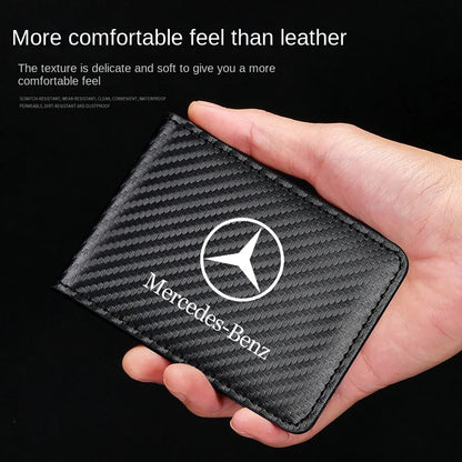 Car Carbon Fiber Wallet Driver's License Holder 