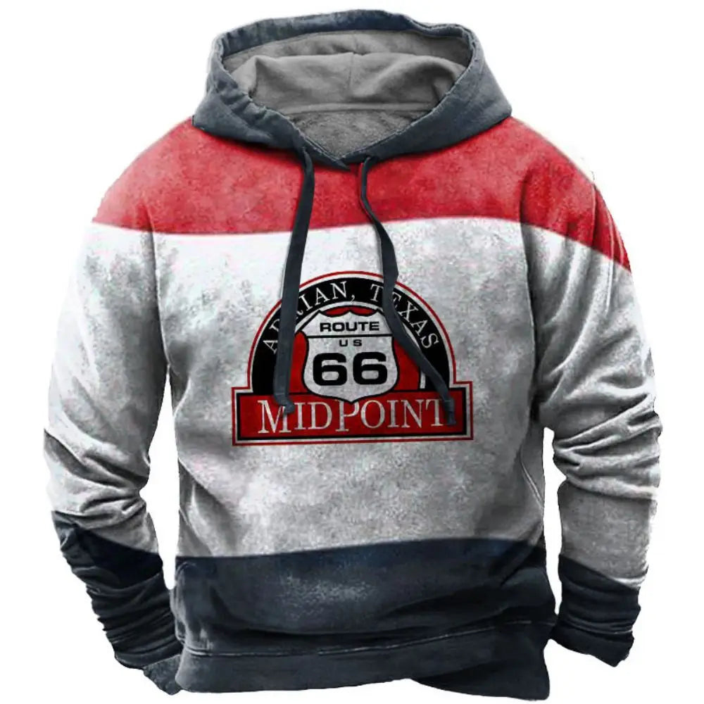 Ruta 66 sudadera con capucha vintage