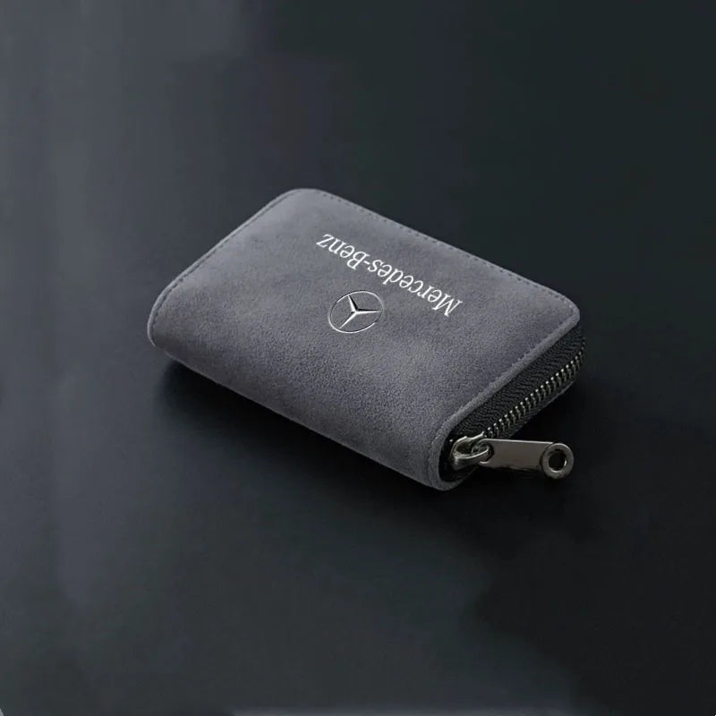 Mercedes-Benz Suede Card Holder Wallet 