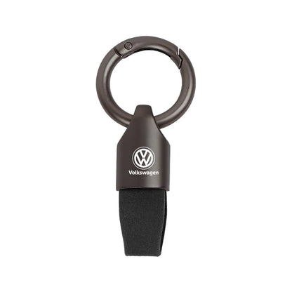 Porte-bague de clé en cuir Volkswagen 