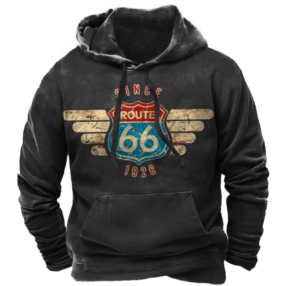 Route 66 Sweat à capuche vintage