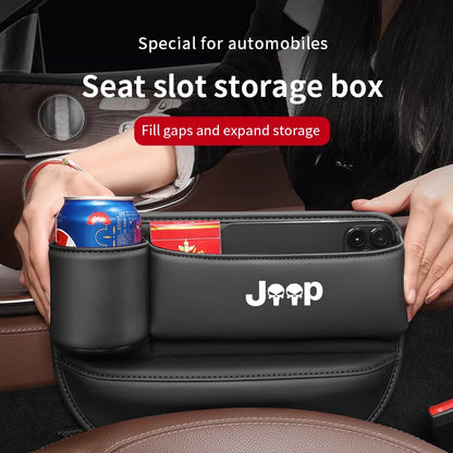 Caja de almacenamiento de ranura de asiento jeep 