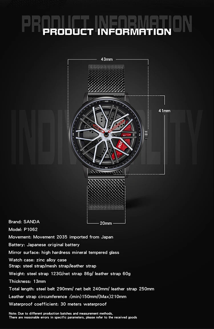 Racing-Inspired Men's Watch 