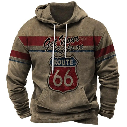 Route 66 Sweat à capuche vintage