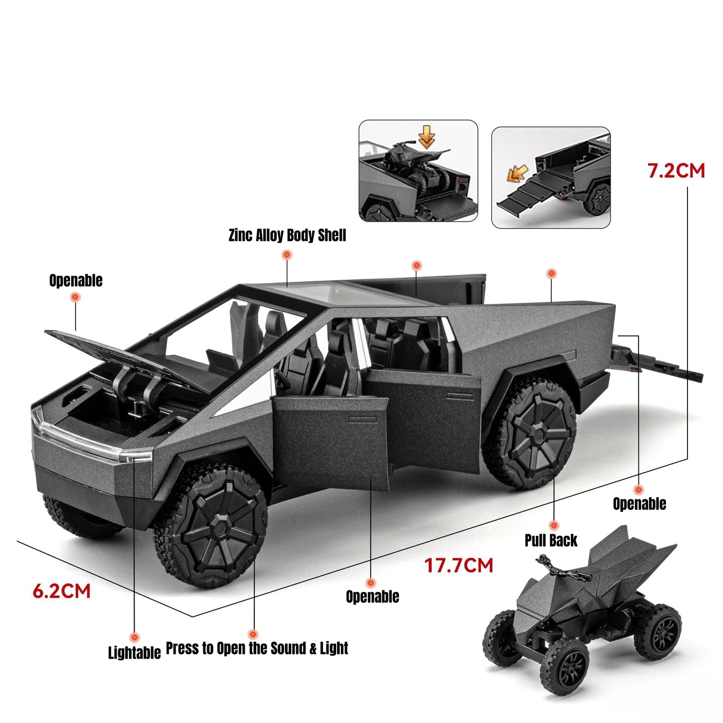 1/32 Tesla CyberTruck Pickup -Modell