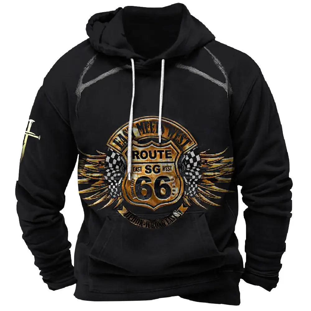 Route 66 Sweat à capuche vintage