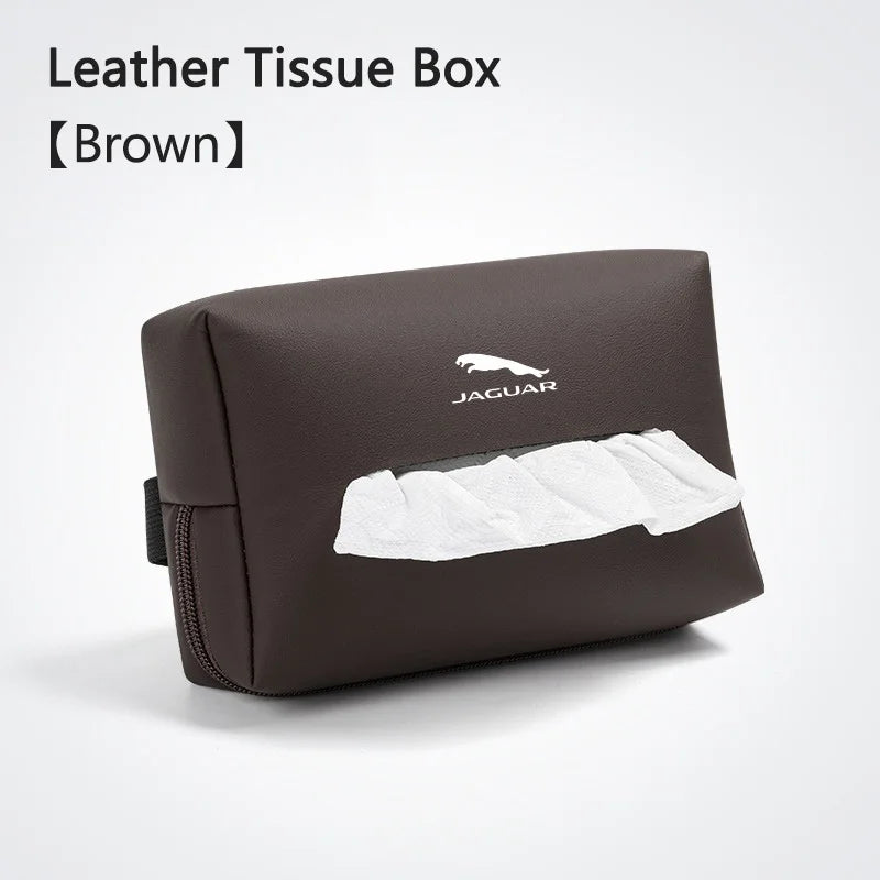 Jaguar Leather Car Tissue Holder