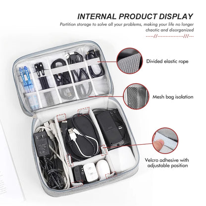 Bolsa de almacenamiento de cable de datos multifuncional de Audi 