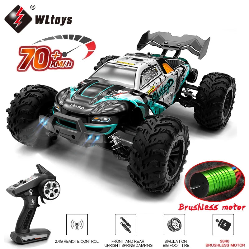 RC Car 1:16 4WD - 70 كم/ساعة أو 50 كم/ساعة مع مصابيح LED