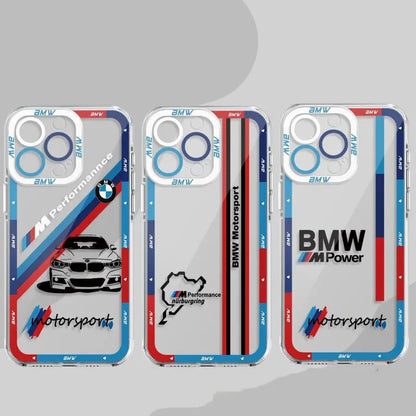 حافظة هاتف BMW Motorsport الشفافة للآيفون 