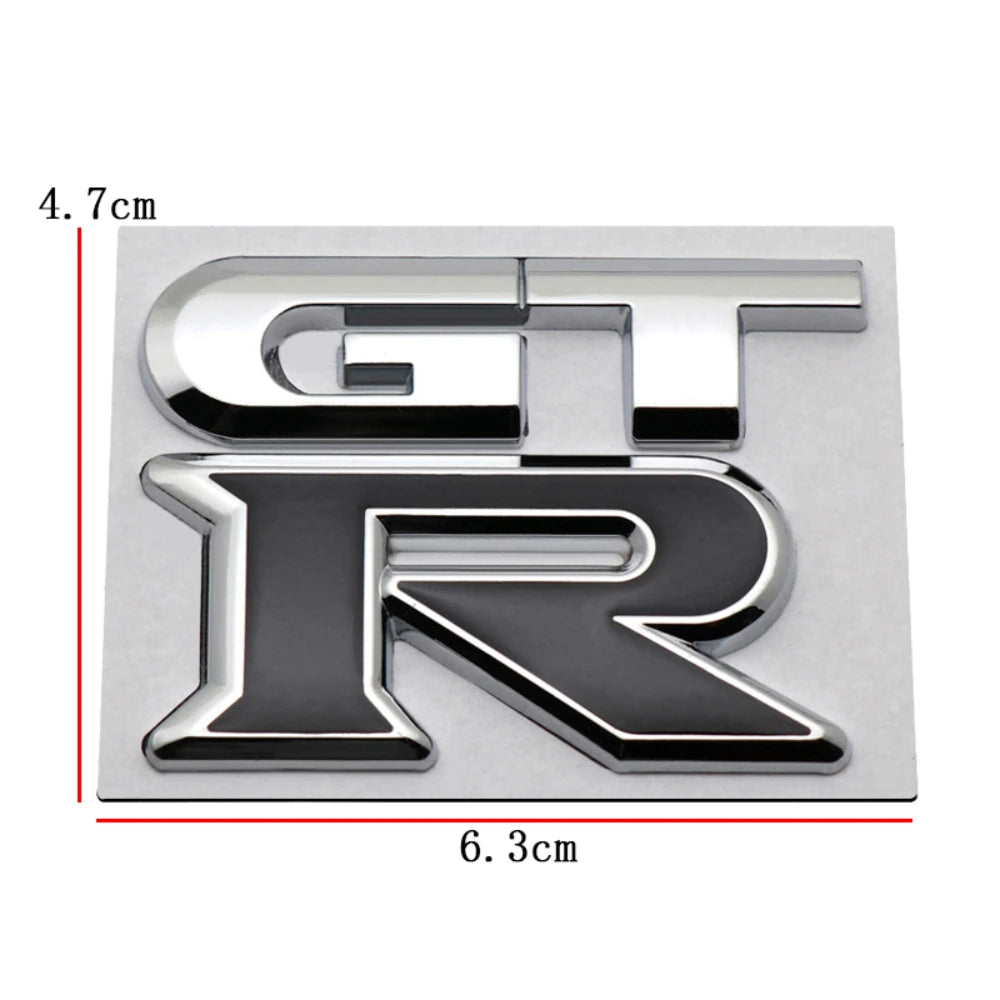 Emblema del bagagliaio per auto del logo GTR di metallo