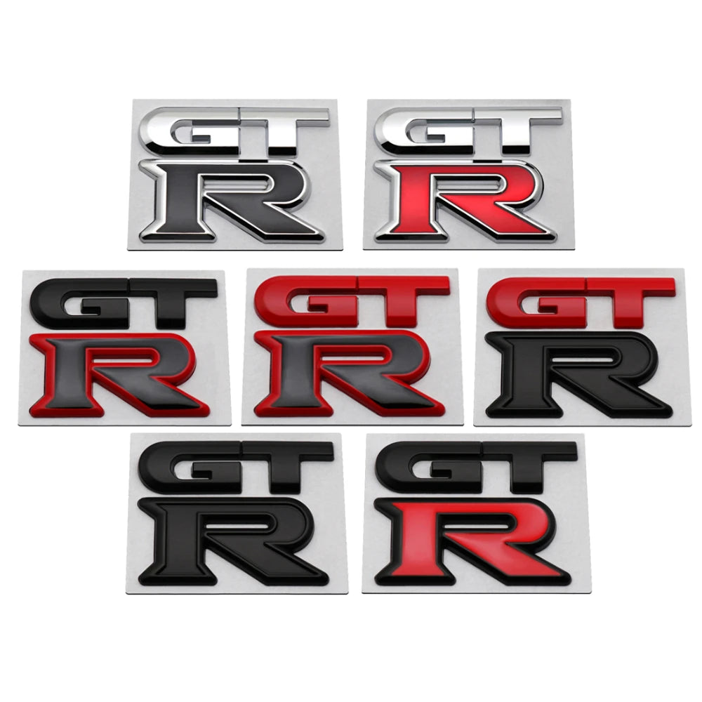 Emblema del bagagliaio per auto del logo GTR di metallo