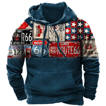 Route 66 Sweat à capuche vintage