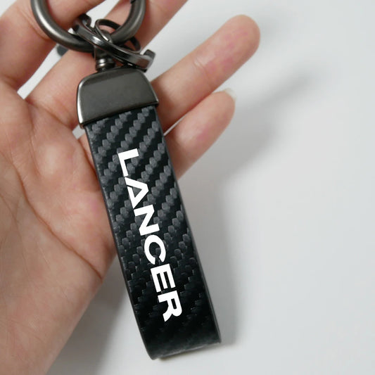 Mitsubishi Lancer Carbon Fiber Keychain