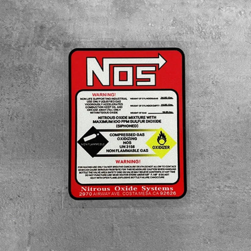 NOS Nitrous Oxide System Decal 