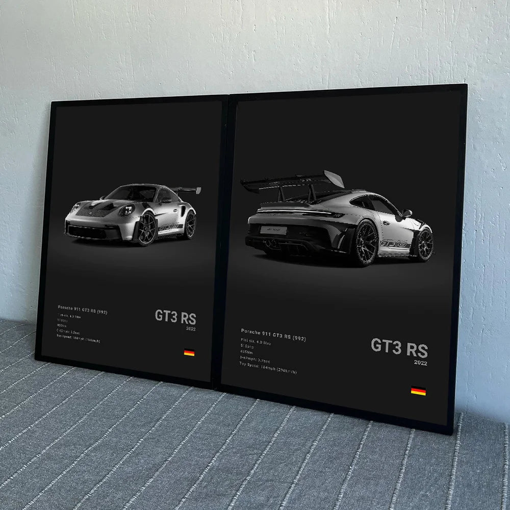 Porsche 911 GT3 RS Poster Decor