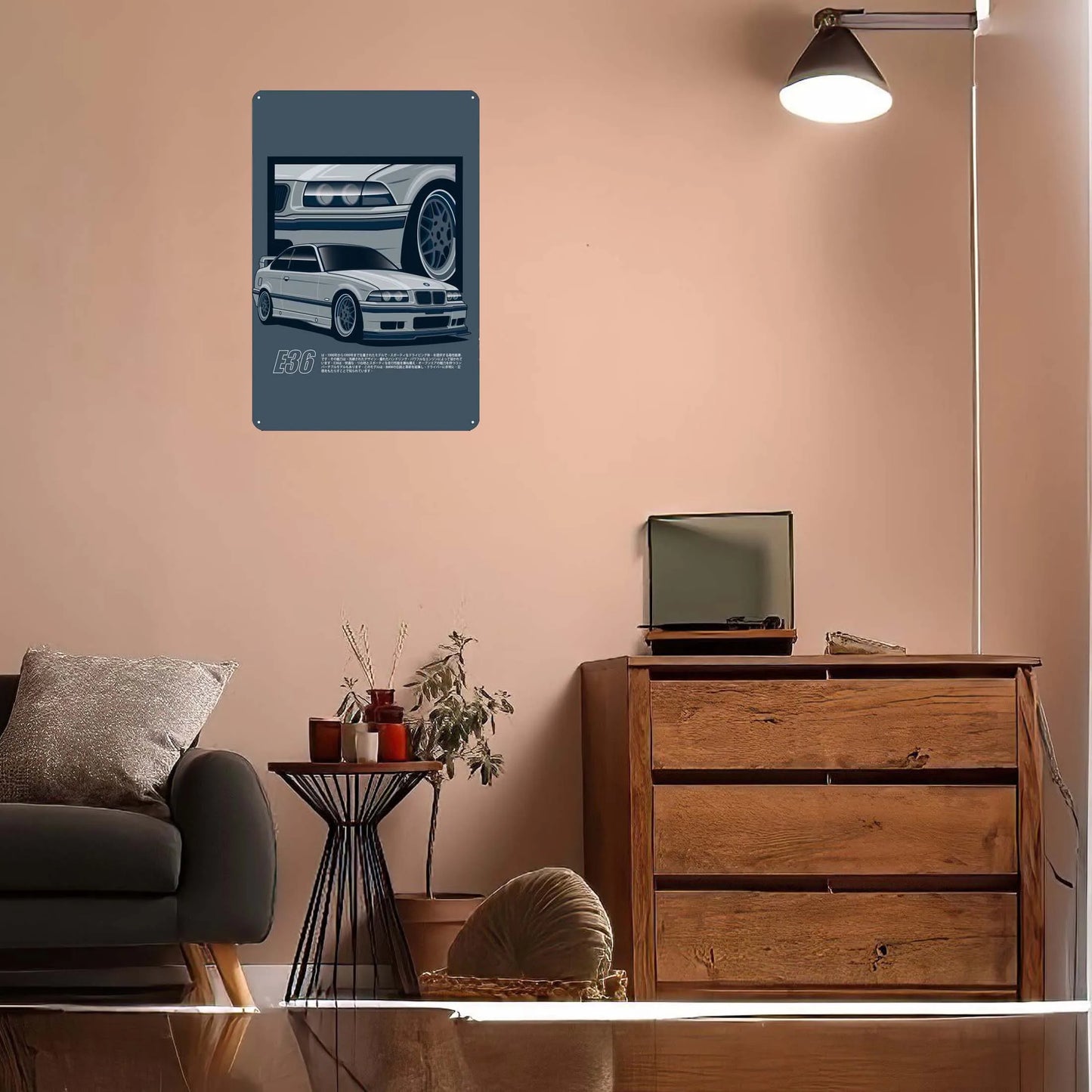 BMW E36 Aluminum Wall Art 