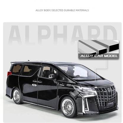 1/18 Modello di auto in lega di Toyota Alphard MPV