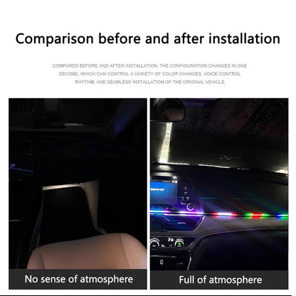 64 Colors USB Car LED Ambient Light 