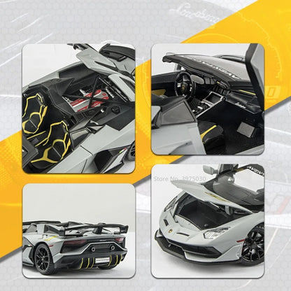 Lamborghini Aventador SVJ 1/24 MODEAU DE MODÈLE DE LA CAST