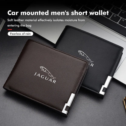 Portefeuille en cuir masculin Jaguar