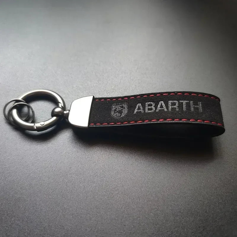 Porte-clés en daim d'Abarth