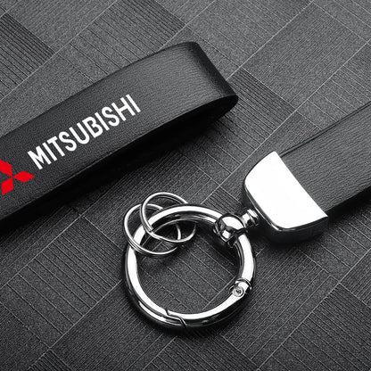 Llavero de cuero Mitsubishi