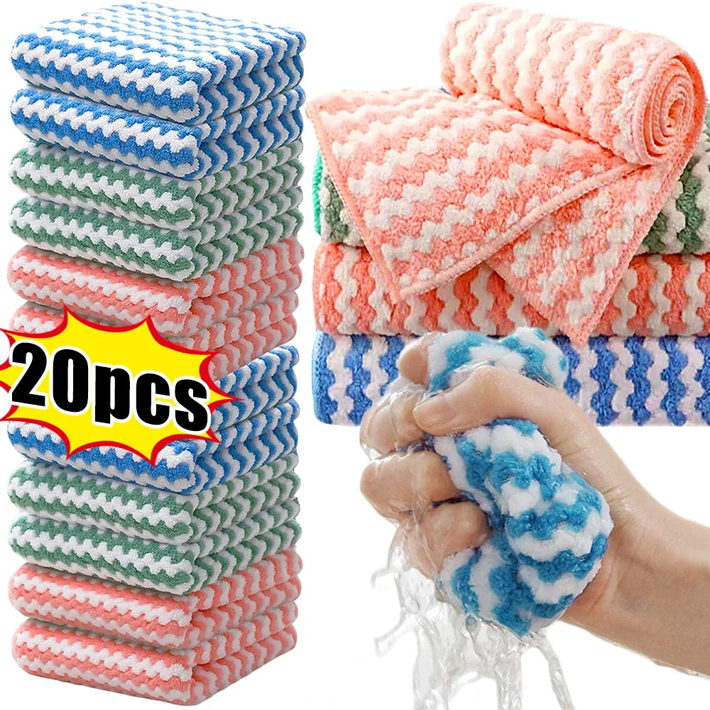 20pcs مناشف متعددة التنظيف