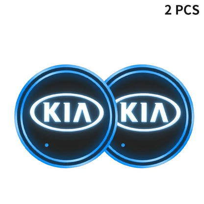 Kia LED Cup Holder Coasters