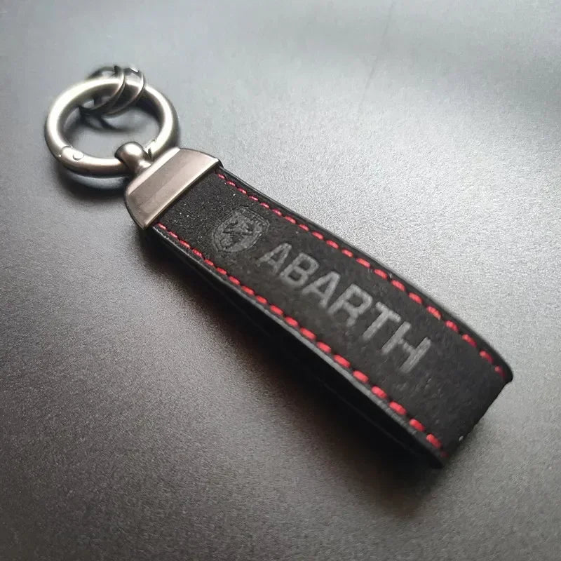 Abarth Suede Keychain