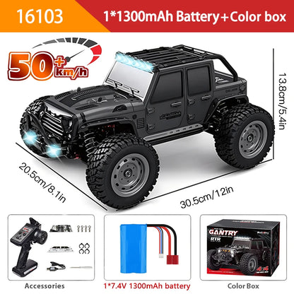 RC Car 1:16 4WD – 70KM/H or 50KM/H with LED Lights