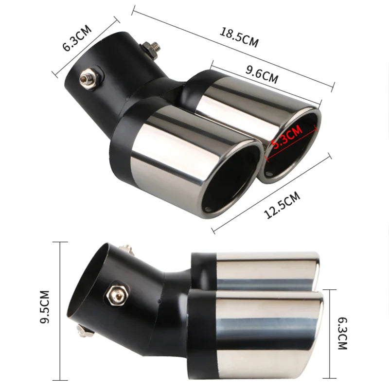 Conseil d'échappement à double acier inoxydable