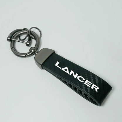 Porte-clés en fibre de carbone Mitsubishi Lancer