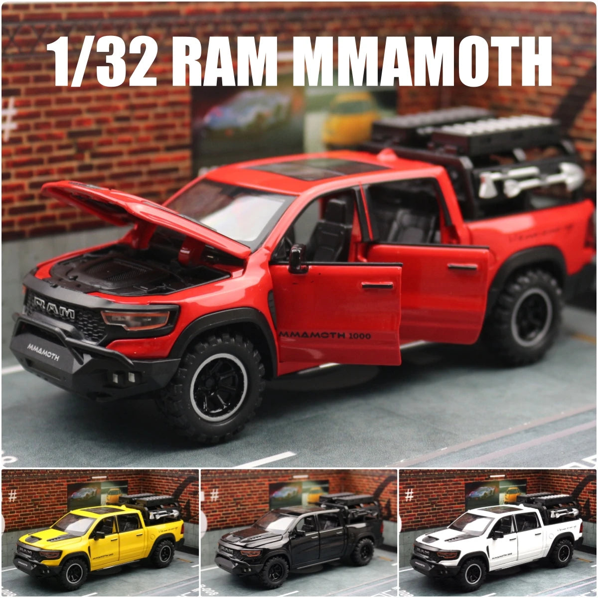 1:32 Modello di pickup Mammoth Dodge Ram 