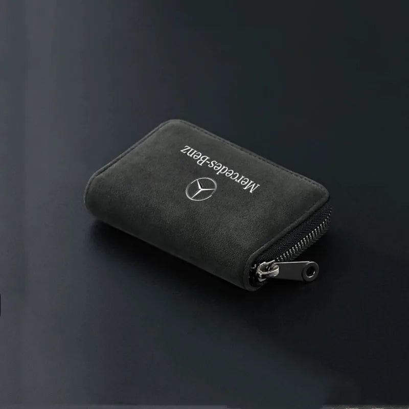 Mercedes-Benz Suede Card Holder Wallet 