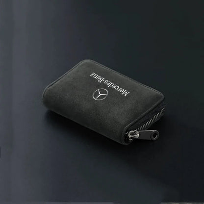 Mercedes-Benz Suede Card Holder Wallet 