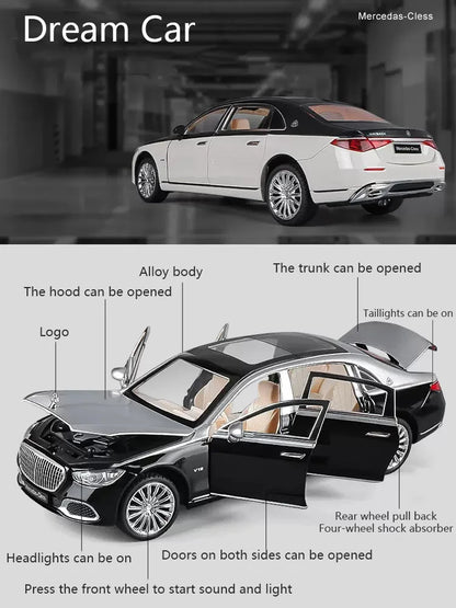 1:24 Mercedes-Benz S-Class Alloy Model Car 