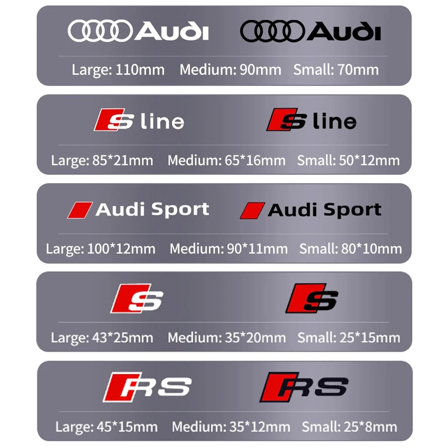 Conjunto de calcomanías de Audi Caliper