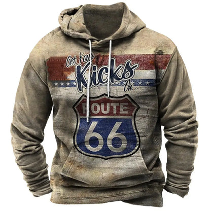 Route 66 Sweat à capuche vintage