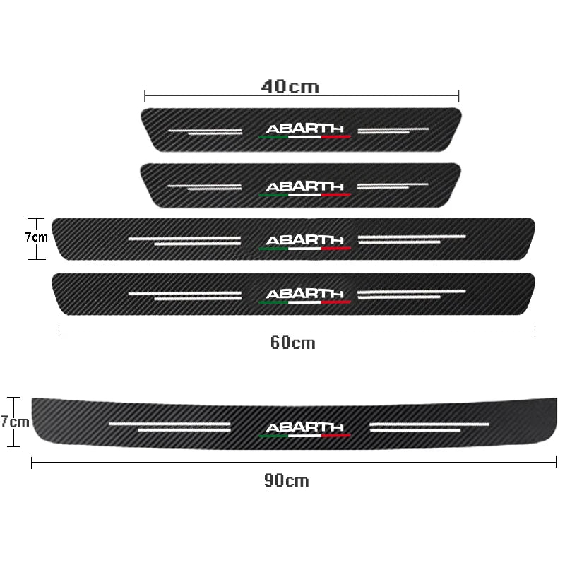 Abarth Carbon Fibre Door Sill Protector