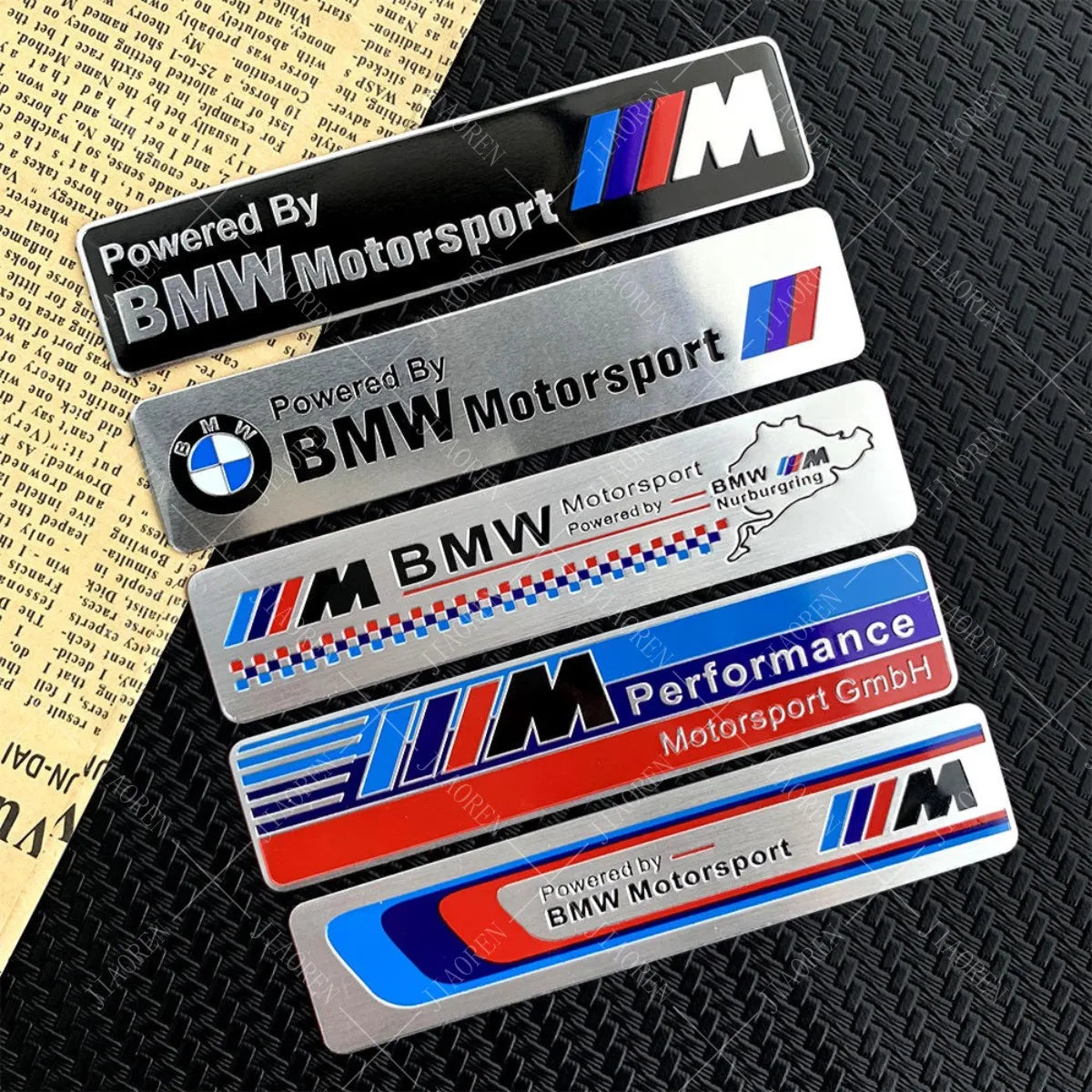 3D -Aluminium -BMW -Metallaufkleber