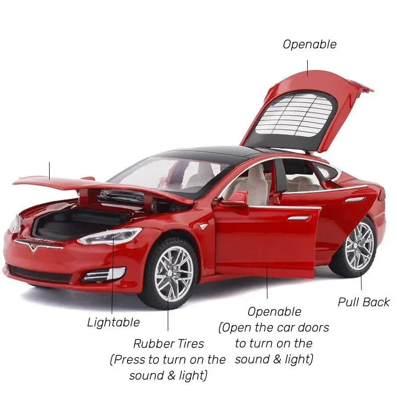 1/32 Tesla Modello S 100D in miniatura