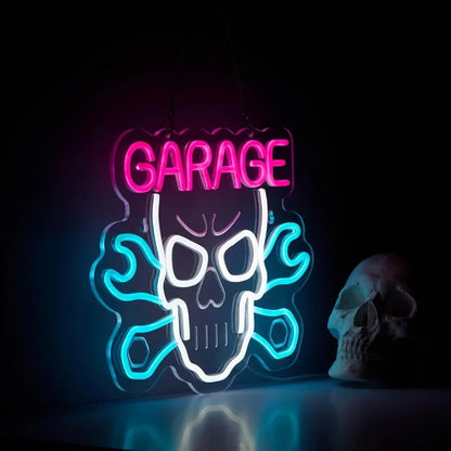 Schädel Garage Neon LED -Licht 