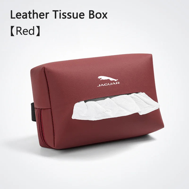 Jaguar Leather Car Tissue Holder