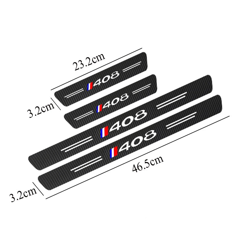 Peugeot 405/406/407 Carbon Fiber Door Sill Protector Set